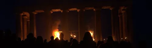 Beltane Pillars Panorama by adq_uk