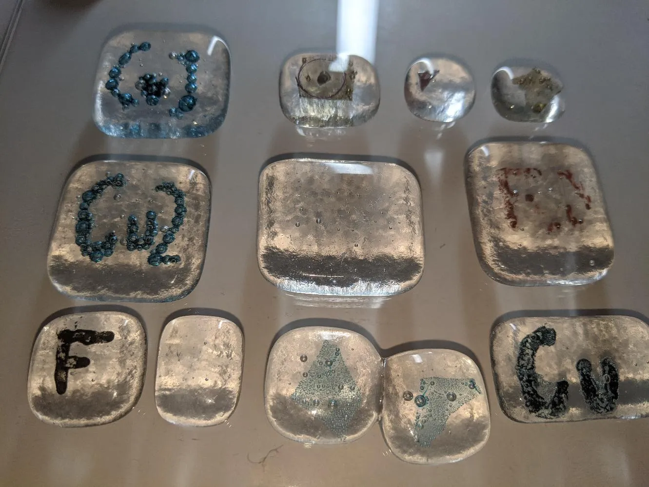 Fused Glass/Metal Experiments