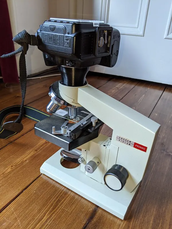 Nikon DSLR to Lomo Biolam Microscope Adapter